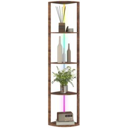 Rackhams RGB LED Floor Lamp with Shelves and Remote Control for Living Room - Yes, integrated RGB5050 LED - MDF - Floor lamp with shelves - thumbnail 2