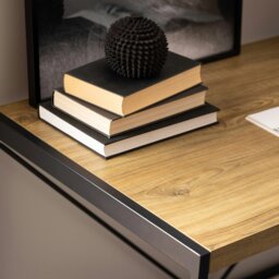 Rackhams Bahamas Office Desk and Black and Oak - 1 - Black and Natural - 60 - thumbnail 5