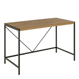 Rackhams Bahamas Office Desk and Black and Oak - 1 - Black and Natural - 60