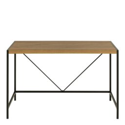 Rackhams Bahamas Office Desk and Black and Oak - 1 - Black and Natural - 60 - thumbnail 2