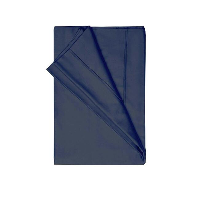 Rackhams 200 Thread Count Egyptian Cotton Flat Sheet - Navy - Navy - King/Superking - 100% Egyptian Cotton - image 1