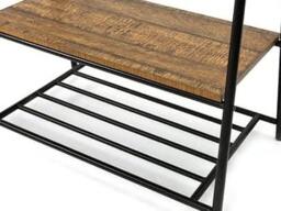 Rackhams Industrial Coat Rack with Shoe Storage – Freestanding Clothes Stand with Hat Hooks - thumbnail 3