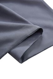 Rackhams King Duvet Cover and Flat Sheet Set with 2 Pillowcases Solid Color Soft Brushed Fibe Four-Piece Set - Grey - thumbnail 3