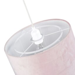 Rackhams Soft Blush Pink Velvet Pendant Lamp Shade with Hanging Felt Stars and Clouds - thumbnail 3