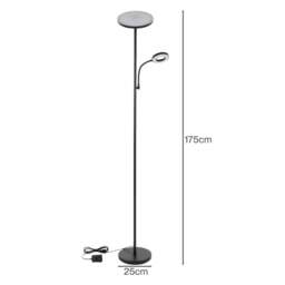 Rackhams Mother & Child Floor Lamp Uplighter Adjustable Reading Light with Remote - thumbnail 3