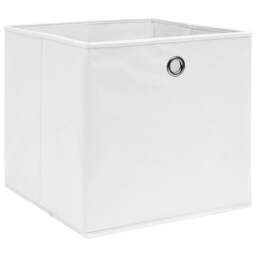 Rackhams Storage Boxes 10 pcs Non-woven Fabric 28x28x28 cm White - thumbnail 2