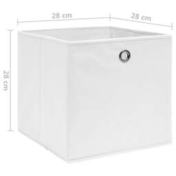 Rackhams Storage Boxes 10 pcs Non-woven Fabric 28x28x28 cm White - thumbnail 5