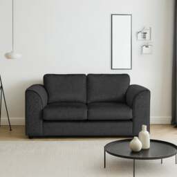 Rackhams Crystal Crushed Velvet 2 Seater Sofa Full Back - Silver - thumbnail 2