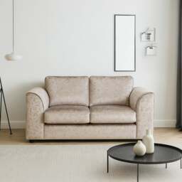 Rackhams Crystal Crushed Velvet 2 Seater Sofa Full Back - Silver - thumbnail 3