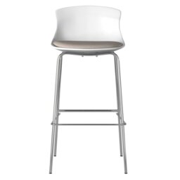 Rackhams Fusion Counter Stool in Metal Silver - 2 Pieces - Silver - thumbnail 3
