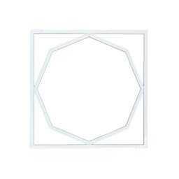 Rackhams 60x60cm LED Frame Panel Light with Hexagon Inner Lights - 40W, Cool White - Pack of 4 - 6500K - thumbnail 1