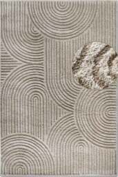 Rackhams High Pile Beige Rug Chappe – Soft Geometric - 80X240 cm - thumbnail 2