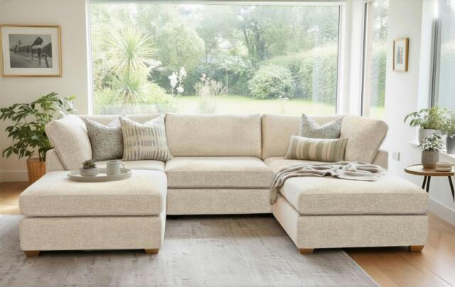 Rackhams Rayna U-Shaped Sofa - Cream - image 1