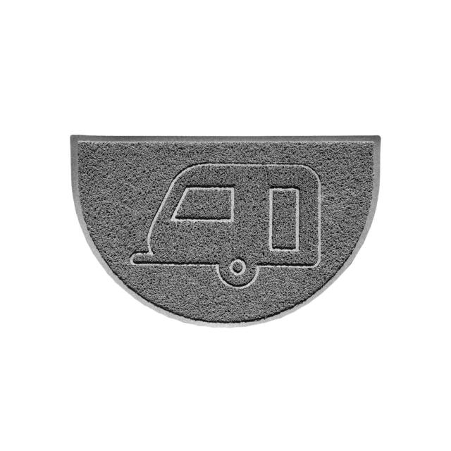 Rackhams Caravan Embossed Halfmoon Spaghetti Indoor/Outdoor Doormat - Grey - Yes (Suitable for Indoor) - image 1