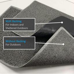 Rackhams Home Heart Embossed Halfmoon Spaghetti Indoor/Outdoor Doormat - Grey - No (Suitable for Outdoor) - thumbnail 4
