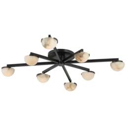 Rackhams Pedra Large Staggered Arm Flush Mount Light - Bronze - thumbnail 1