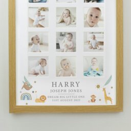 Rackhams Personalised Animals Oak Multi Photo Frame - thumbnail 2
