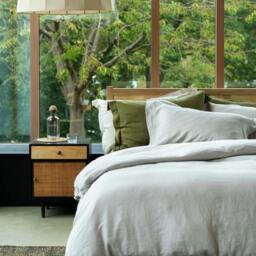 Rackhams Light Grey French Linen Bed Set - King - thumbnail 2