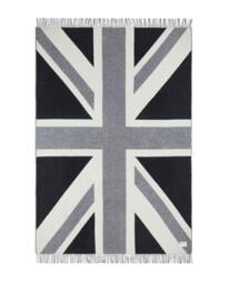 Rackhams Grey Union Jack Wool Blanket