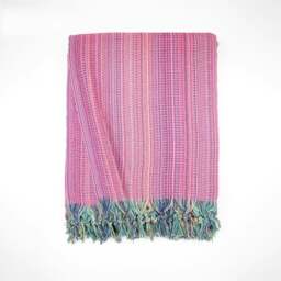 Rackhams Myrtle XL Cotton Blanket - Bottle Green - thumbnail 2