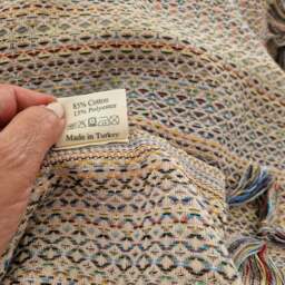 Rackhams Myrtle XL Cotton Blanket - Bottle Green - thumbnail 4