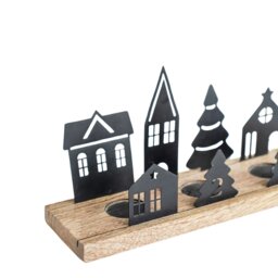 Rackhams Wooden Advent Candle Holder with Metal Accessories - thumbnail 5
