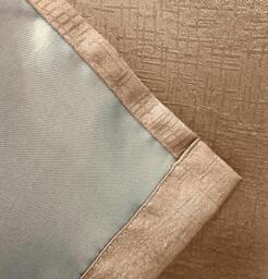 "Rackhams Latte Plain Textured Thermal Room Darkening Energy Saving Pair of Curtains For Bedroom & Living Room - 46"" (117cm) Width x 54"" (137cm) Drop" - thumbnail 4