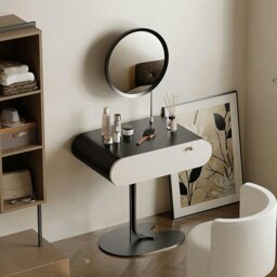 Rackhams Suzuki Small Dressing Table With Mirror, Slimline Dressing Table - 60cm - With Stool - thumbnail 4