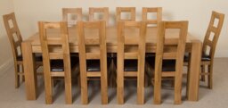 Rackhams Kuba Extra Large Oak Dining Table with Yale Oak Chairs - Natural Oak - 8 chairs - thumbnail 6