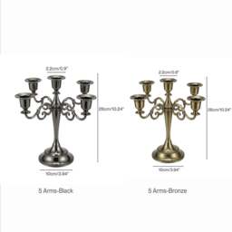 Rackhams Candle Holder Set Candlestick Stand Light Holder Table Modern Decorative - Set - thumbnail 4