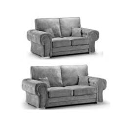 Rackhams Verona Grey 3+2 Full-Back Sofa Set - Grey