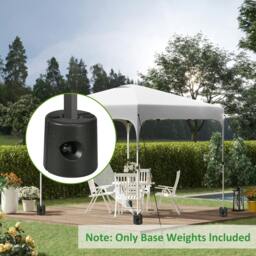 Rackhams Gazebo Weights Set of 4 for Pop up Canopy, 48KG - Light Grey - thumbnail 2