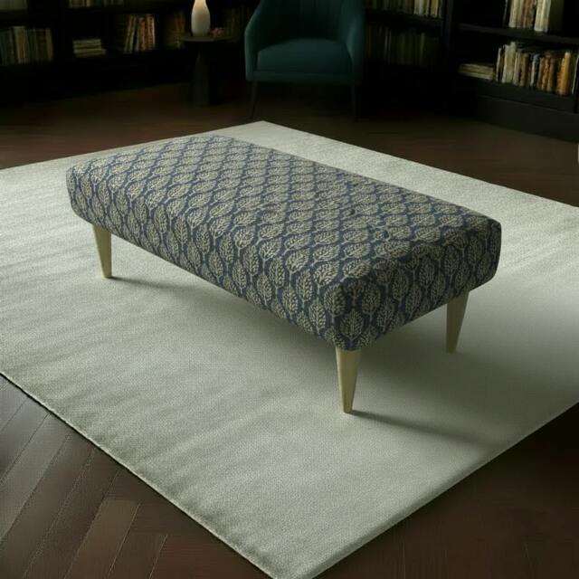 Rackhams Sleek Profile Upholstered Bench – Artistic Footstool for Living Room & Bedroom - 40 x 18 Inches (102 x 46cm) - image 1