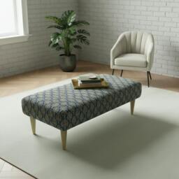 Rackhams Sleek Profile Upholstered Bench – Artistic Footstool for Living Room & Bedroom - 40 x 18 Inches (102 x 46cm) - thumbnail 4