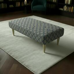 Rackhams Sleek Profile Upholstered Bench – Artistic Footstool for Living Room & Bedroom - 40 x 18 Inches (102 x 46cm) - thumbnail 1