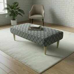 Rackhams Sleek Profile Upholstered Bench – Artistic Footstool for Living Room & Bedroom - 40 x 18 Inches (102 x 46cm) - thumbnail 2