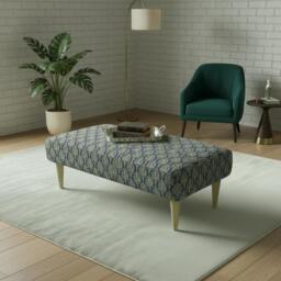 Rackhams Sleek Profile Upholstered Bench – Artistic Footstool for Living Room & Bedroom - 40 x 18 Inches (102 x 46cm) - thumbnail 6