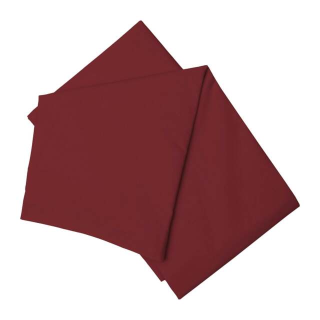 Rackhams Easycare Percale Flat Sheet - Red - Red - Double - 50% Cotton/50% Polyester - image 1