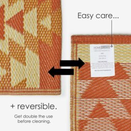 Rackhams Outdoor Rug Luxury Waterproof Reversible Recycled, For Garden, Anya Aztec - 75 x 200 cm - thumbnail 6