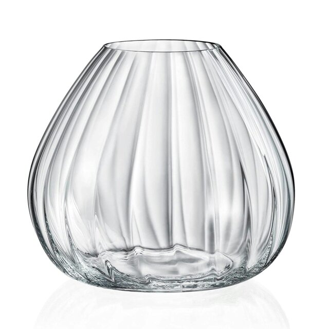 Rackhams Mirage Waterfall Crystal Bowl Vase - 18cm - Made From Premium Lead Free Crystal Glass
