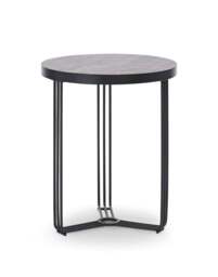 Rackhams Finn Side Tables - Matt Black - Dark Stone Laminate