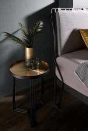 Rackhams Finn Side Tables - Matt Black - Dark Stone Laminate - thumbnail 4