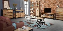 Rackhams Herica Industrial Vintage Mintis Cart Coffee Table - thumbnail 2