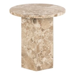 Rackhams Naxos Side Table in Brown Marble - 1 - thumbnail 1