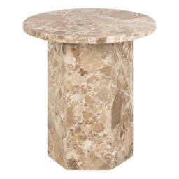 Rackhams Naxos Side Table in Brown Marble - 1 - thumbnail 2