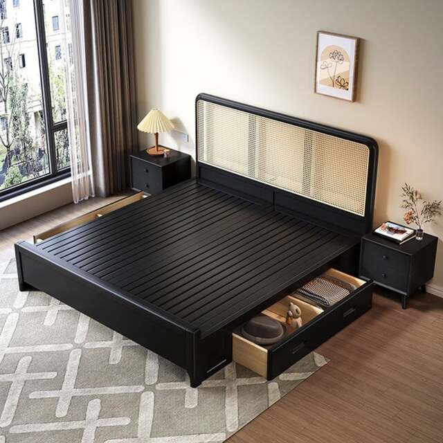 Rackhams Monica Queen Size / King Size / Super King Size Bed, Storage Bed - King Size - With Storage( Side Drawers) - image 1