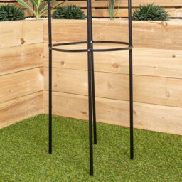 Rackhams 1.9m Metal Garden Patio Obelisk Trellis for Climbing Plants - thumbnail 6