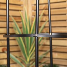 Rackhams 1.9m Metal Garden Patio Obelisk Trellis for Climbing Plants - thumbnail 4