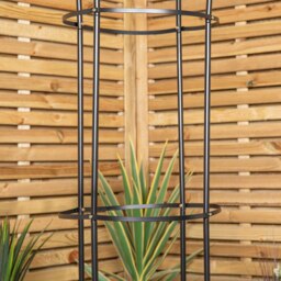 Rackhams 1.9m Metal Garden Patio Obelisk Trellis for Climbing Plants - thumbnail 3