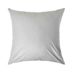Rackhams Crisp & Cool 200 TC Egyptian Cotton Percale Housewife Pillowcase, European Size - Silver Grey - 80 x 80 cm - thumbnail 1